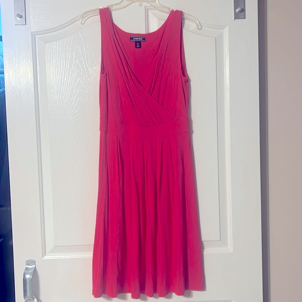 Lands End Hot Pink Dress